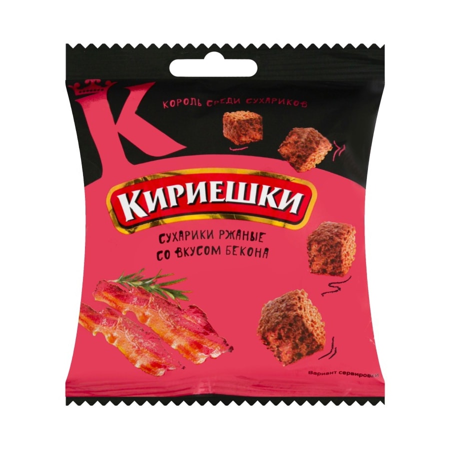 Сухарики Кириешки со вкусом бекона 40 г.
